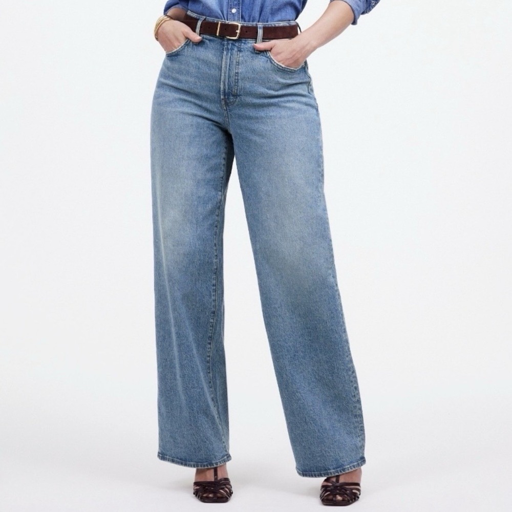 Madewell The Perfect Vintage Wide-Leg Jean Medium Wash Size 30 Tall 32" Inseam